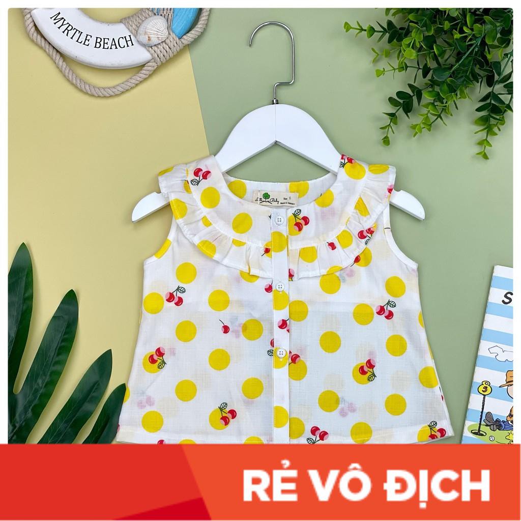 Áo sơ mi bé gái sát nách, viền ngực size 6-10, cho bạn 20-30kg. Chất thô đũi , thoáng mát, thấm hút mồ hôi