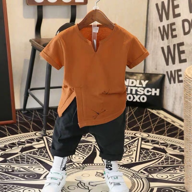 Bộ chuồn chuồn xẻ vạt cho bé trai