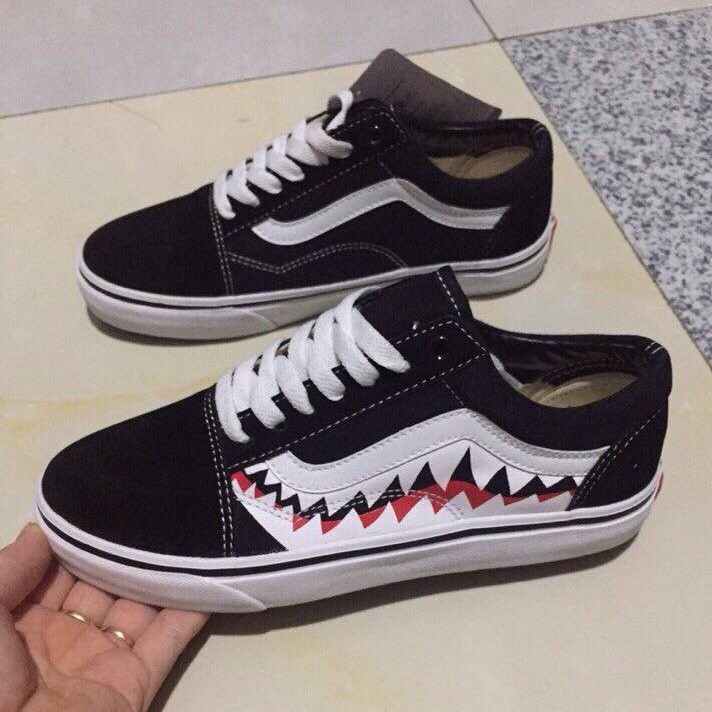 [SALE] Giày Thể Thao Old Skool Cá Mập Đen Trắng Giá Rẻ