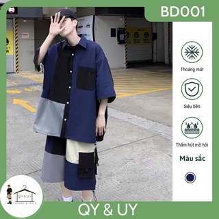 Bộ đồ thể thao phối màu năng động BD001