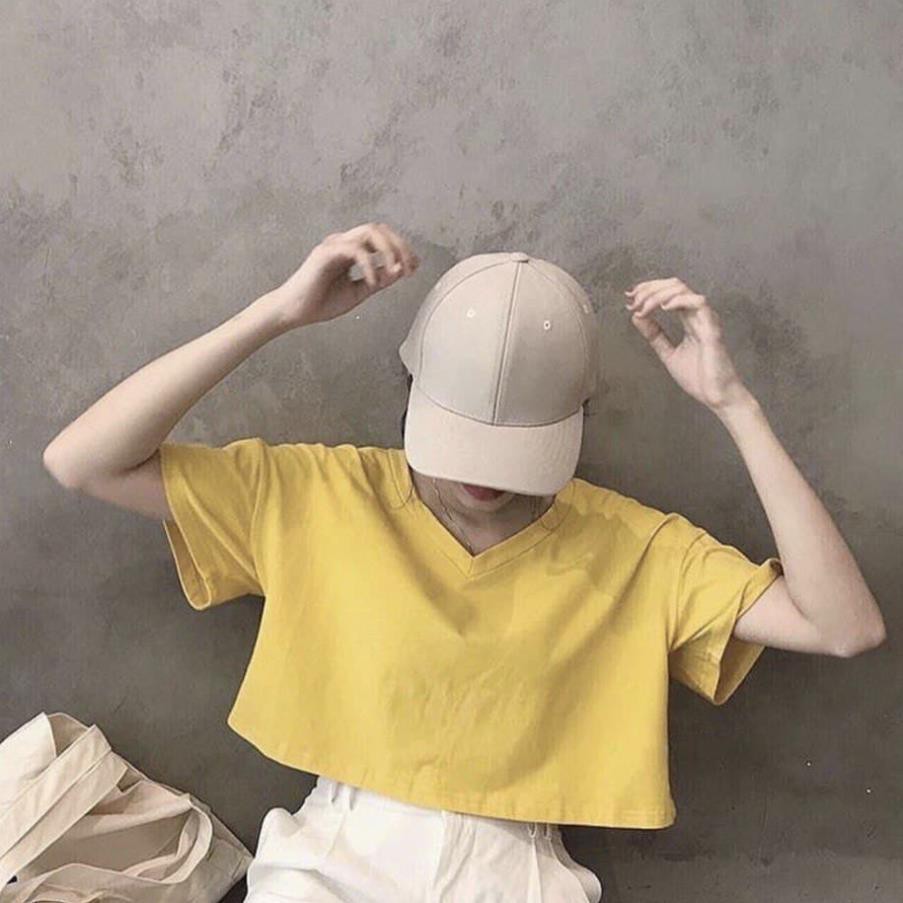 Áo Croptop Cổ Tim Cotton form Ullzzang rộng 1Minute