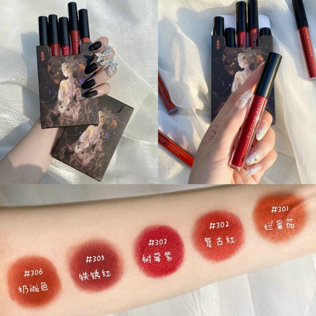 son black rouge Set 5 Son Kem Lì Lâu Trôi DAISHIAO MATTE Siêu nóng Hàng Nội Địa Trung