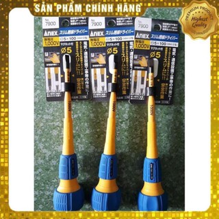 🇯🇵Made in Japan🇯🇵 Tô vít cách điện cán tròn No.7900 Anex nhật bản - Kềm Nhật Chính Hãng