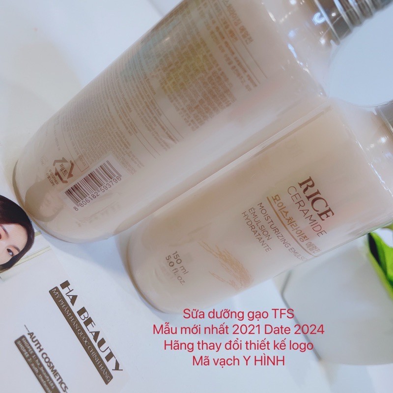 Sữa dưỡng ẩm trắng da chiết xuất từ gạo vitamin B vitamin E The Face Shop Rice Ceramide Moisturizing Emulsion 150ml