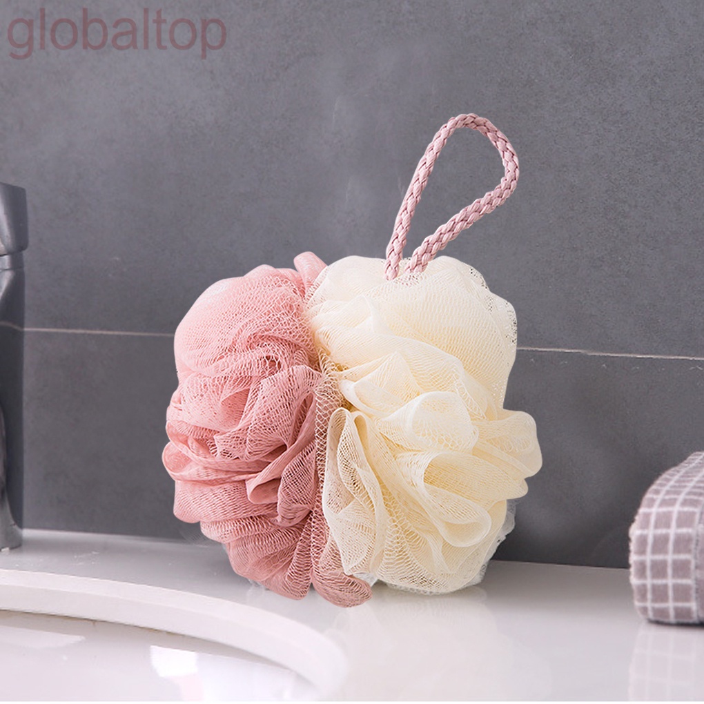 Bông tắm lưới 11cm nhiều màu sắc dùng vệ sinh cơ thể khi đi du lịch