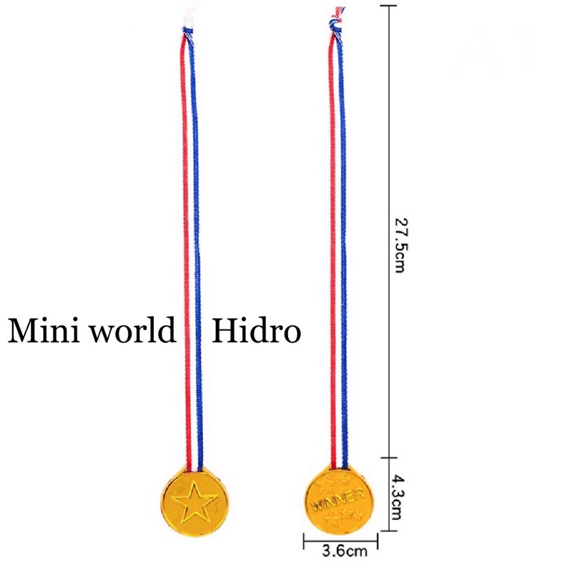 Mô hình huy chương vàng bạc đồng vô địch mini dùng cho trẻ em.