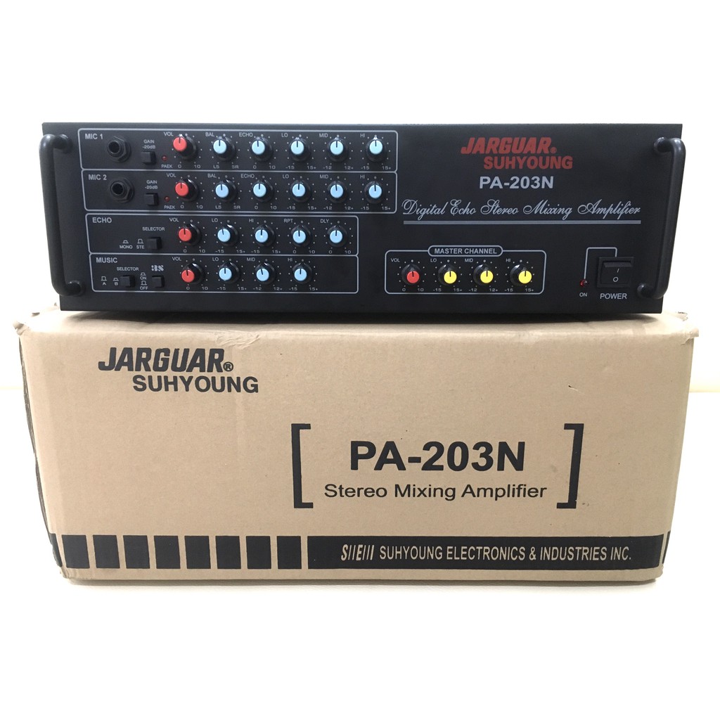 Âmly JAGUAR PA 203N 8 Sò - 4 Kênh Loa : 480W. Vang Nhại Mềm Mại, Chuyên Karaoke Gia Đình