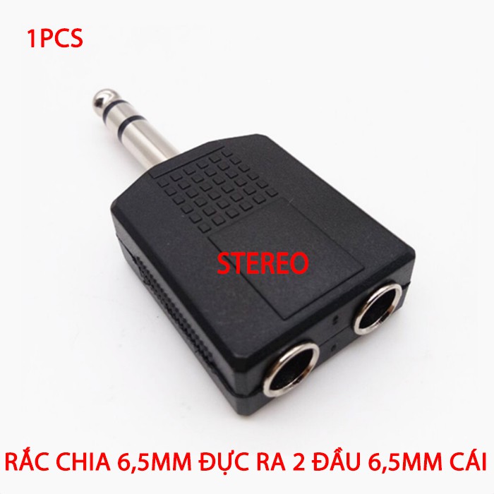 Đầu chia giắc 6.5mm đực ra 2 đầu 6.5mm cái stereo