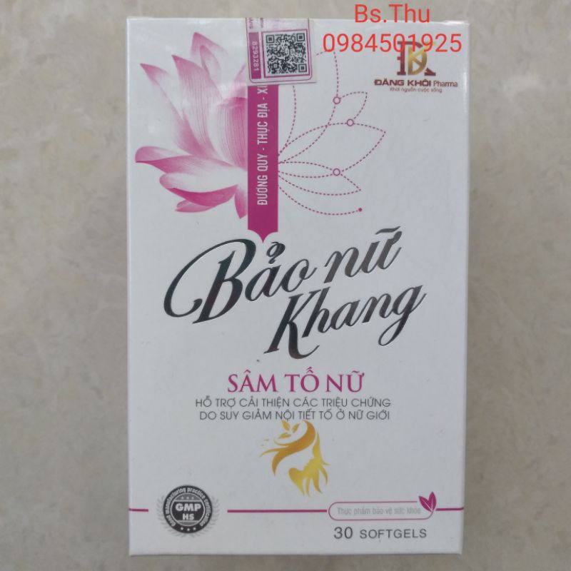 Sâm Tố Nữ Collagen Bảo Nữ Khang làm đẹp da, cân bằng nội tiết tố nữ