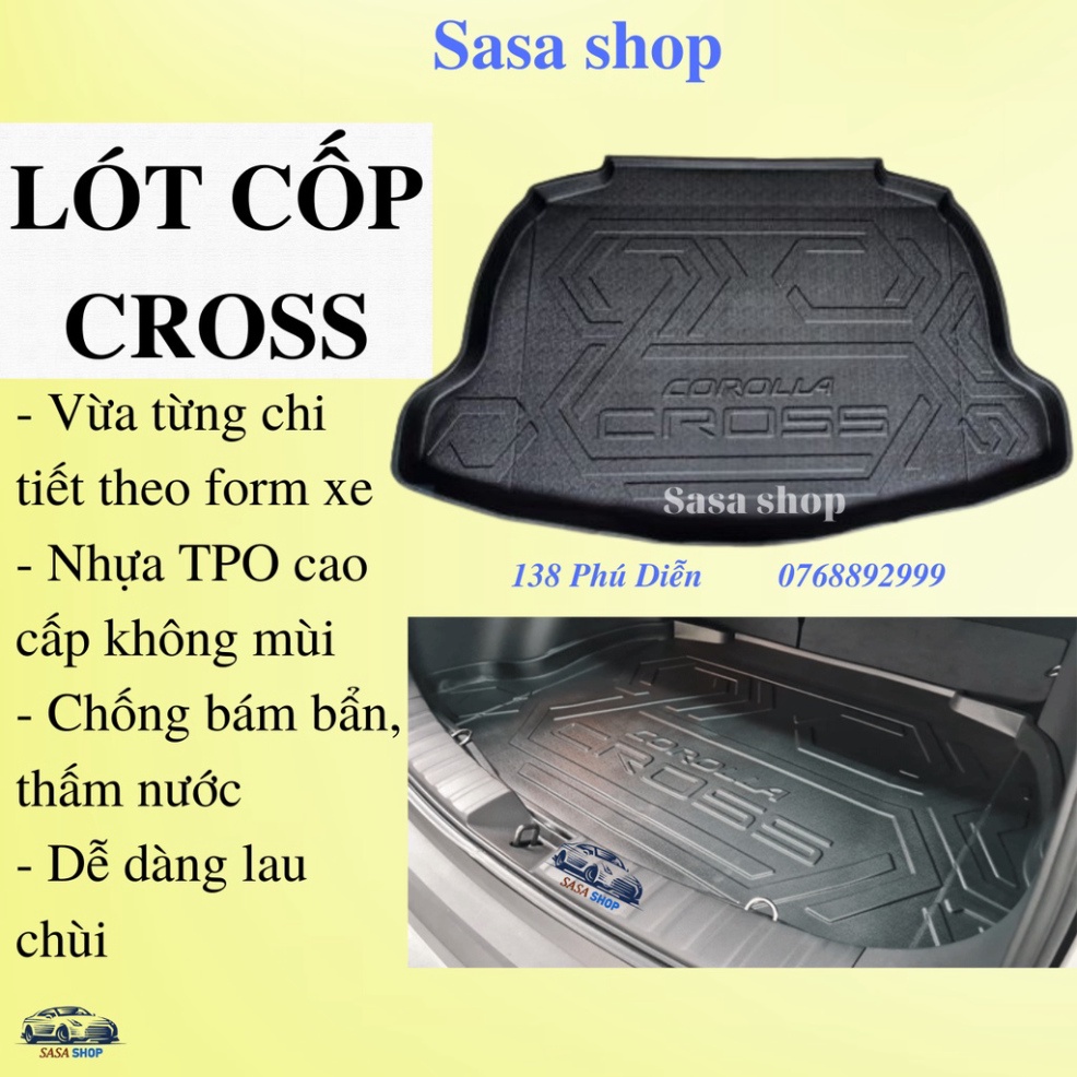 Lót cốp Toyota CROSS - nhựa TPO cao cấp, chính hãng