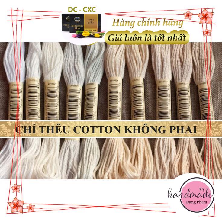 SET 10 TÉP CHỈ THÊU - MÀU NHƯ HÌNH - Chỉ thêu COTTON CXC / MS 29