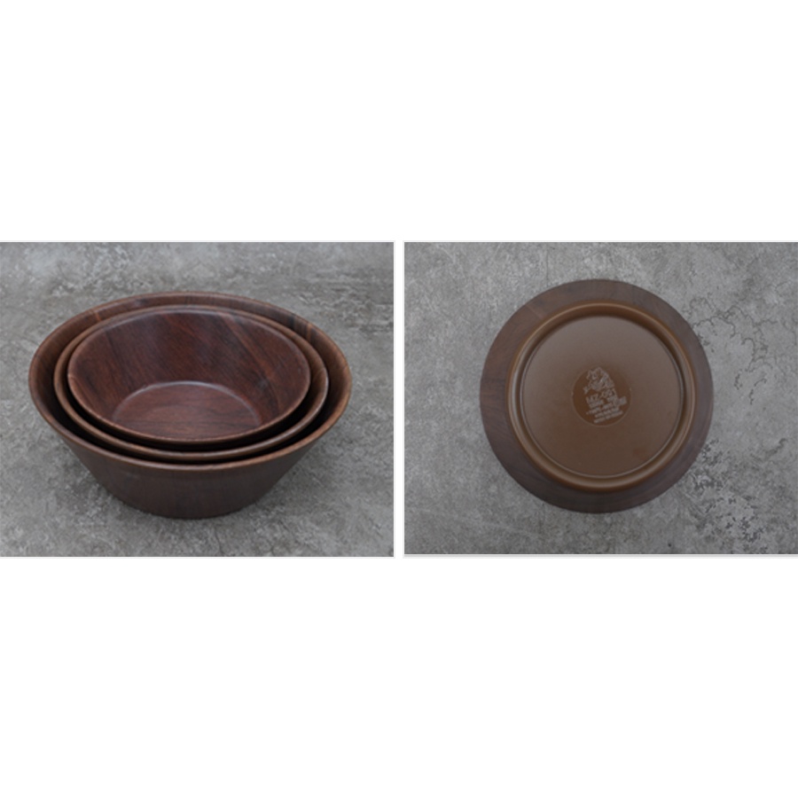 Tô nhựa melamine màu gỗ trơn thiết kế độc đáo nhiều kích thước