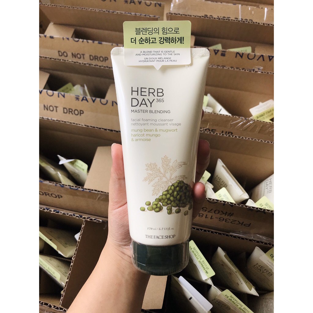 Sữa rửa mặt Herb Day 365 Master Blending Foaming Cleanser The Face Shop 170ml