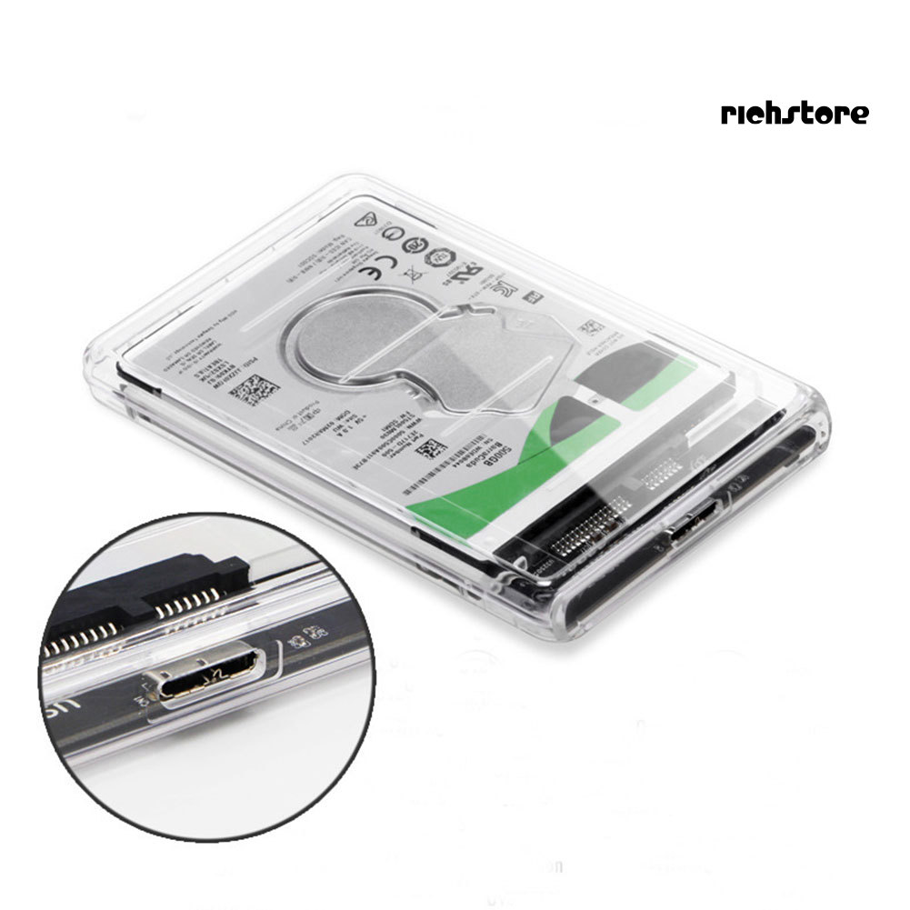 Hộp Đựng Ổ Cứng Trong Suốt 2.5 Inch Sata Sang Usb3.0 | BigBuy360 - bigbuy360.vn