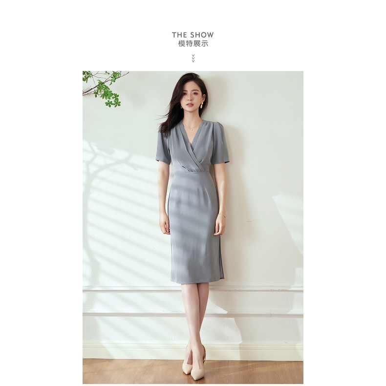 Đầm ôm body 2 màu công sở thanh lịch - N7022