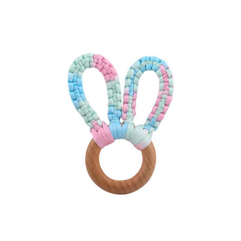 Some Đồ Chơi Vòng Đeo Tay Lục Lạc Hình Tai Thỏ Đan Len Thủ Công DIY Có Chuông Thông Minh Làm Quà Tặng Cho Bé Sơ Sinh