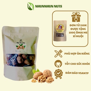 Hạt óc chó,hạt óc chó nếp nguyên vỏ sấy chín 500gr giàu dinh dưỡng