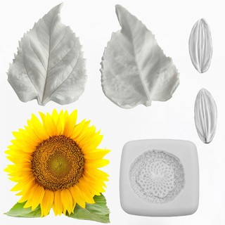 Khuôn Silicone Tạo Hình Hoa Hướng Dương Trang Trí Bánh