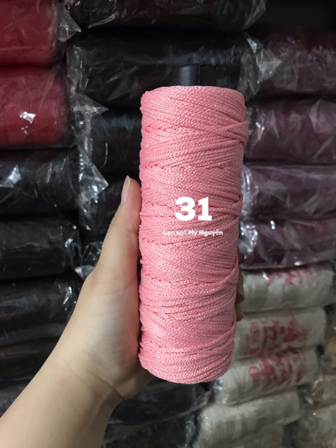 Sợi dệt kim tuyến lõi đen 125gram