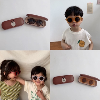 Korean Ins Kids Sunglasses Wind Round Frame Sunshade Cute Boys and Girls Sunglasses