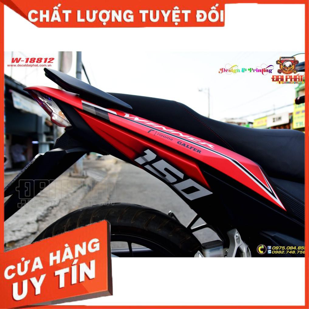 Tem Xe Winner Cá Mập Đỏ Đen Nhám