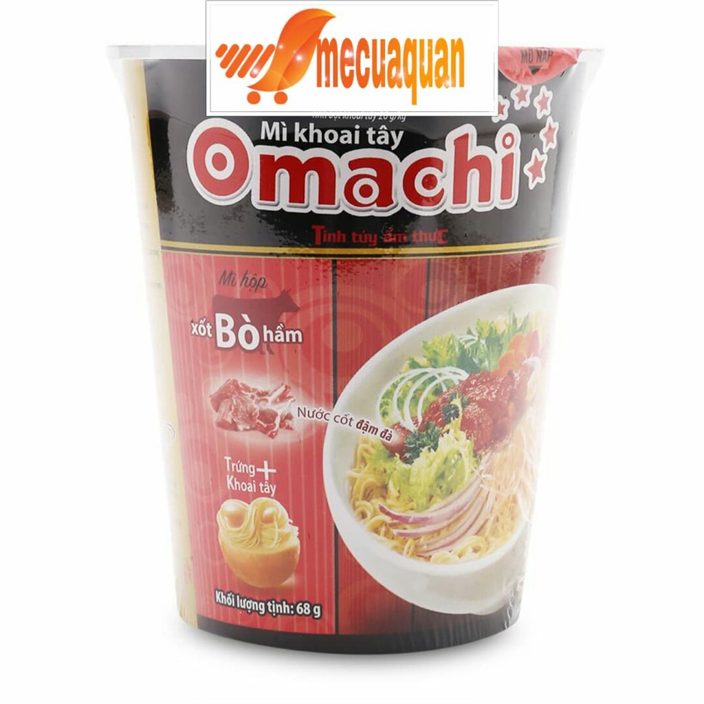 Mì ly Omachi bò hầm 68g