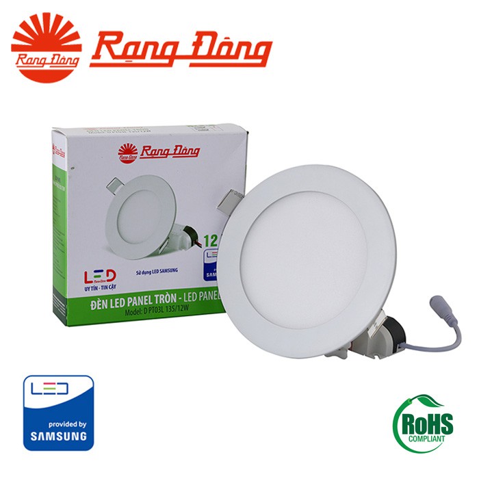 Đèn LED âm trần tròn Rạng Đông siêu mỏng Chip Led Samsung 6W - 9W - 12W