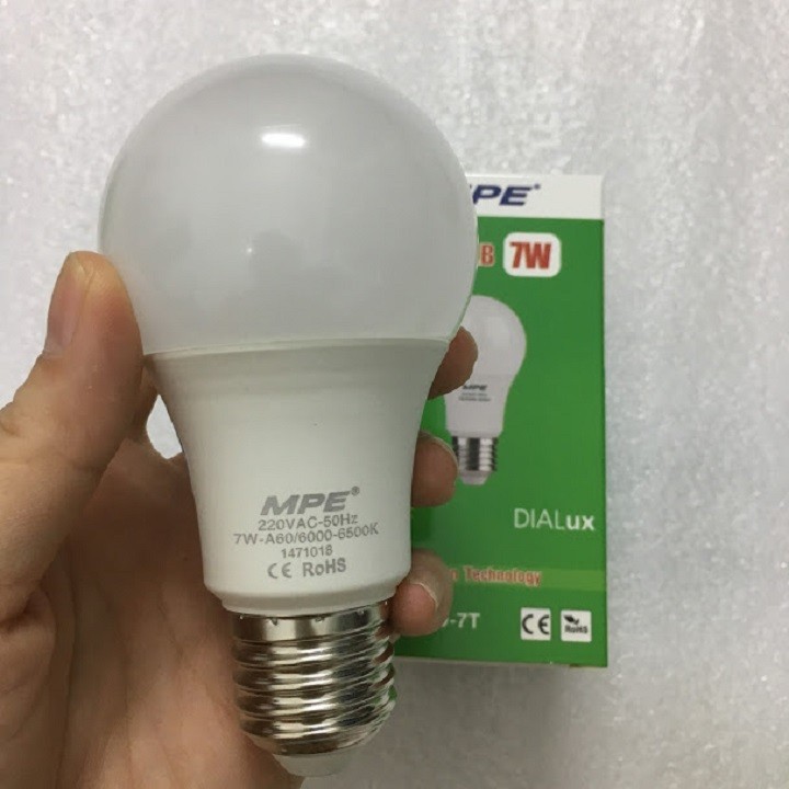 bóng bulp 7w mpe ánh sáng trắng
