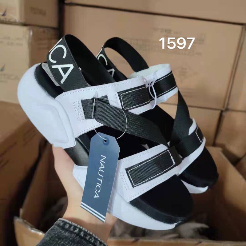 Dép Sandal Nauticas Hàng Chính Hãng, Tqxk, Cá Tính, Mềm Nhẹ, Êm Chân. Cao 5cm