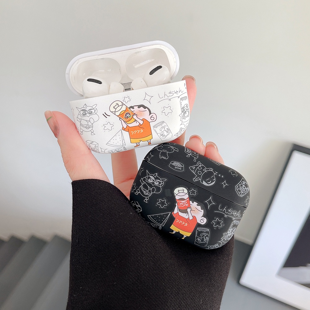 Vỏ Bảo Vệ Hộp Sạc Tai Nghe AirPods Pro AirPods1 2 3 Bằng Silicon Mềm Hình Cậu Bé Bút Chì