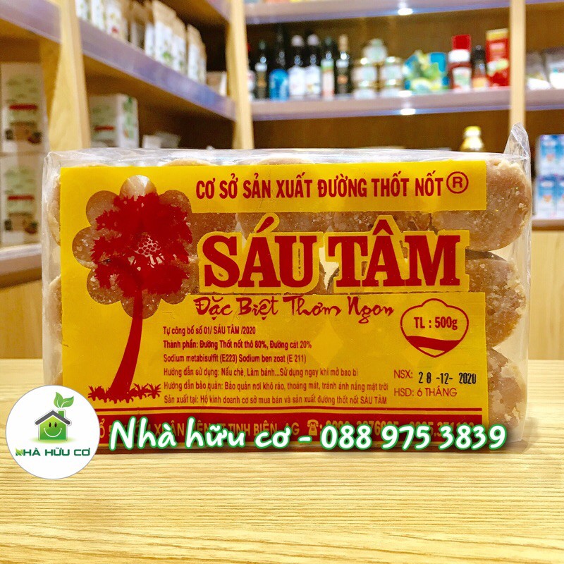 Đường Thốt Nốt Sáu Tâm dạng viên 500gr