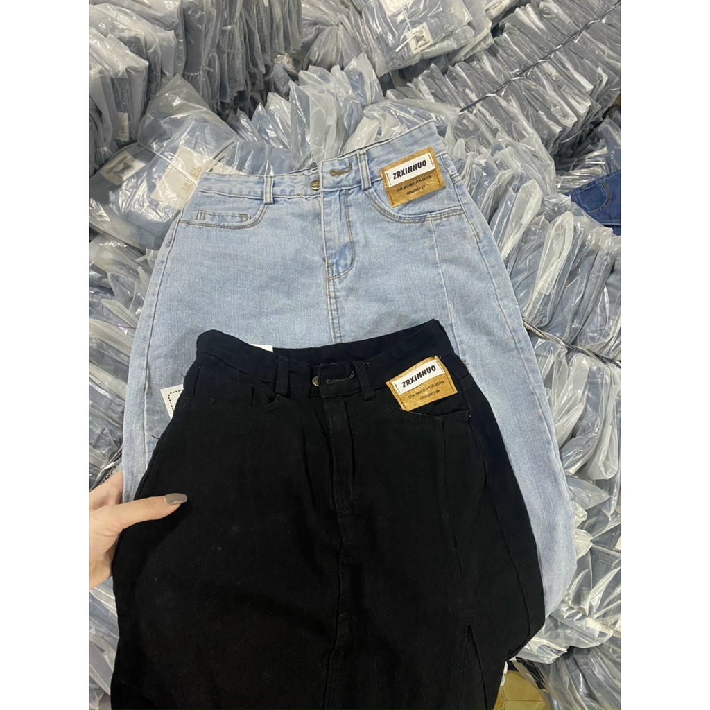 Chân váy midi jeans xẻ hàng thiết kế siêu hot hit | BigBuy360 - bigbuy360.vn