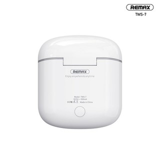 Tai nghe Bluetooth Mini True Wireless Remax TWS-7 V5.0 kết nối từng tai riêng lẻ, âm thanh cực hay, pin dùng đến 4H