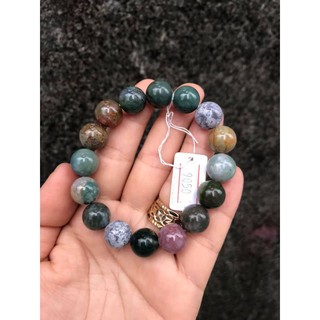 VÒNG TAY CHUỖI HẠT ĐÁ CANXEDON THIÊN NHIÊN 12LY