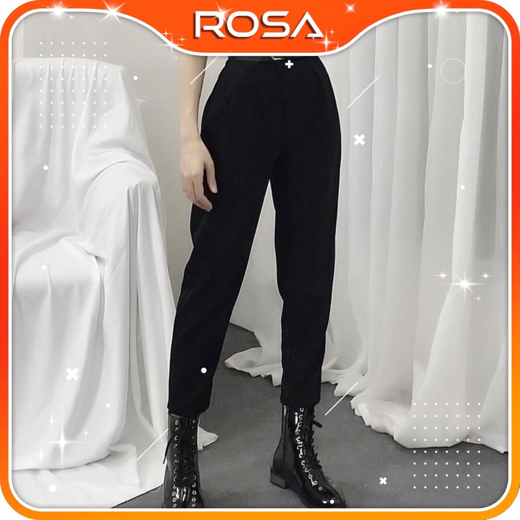 Quần baggy công sở nữ gấu cúc vải tây cao cấp ROSA BOUTIQUE BG227