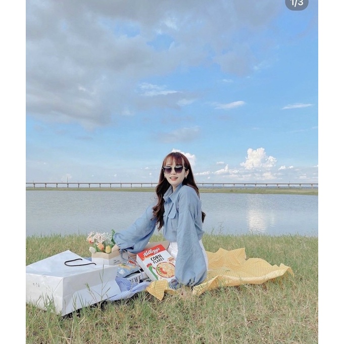 SET ÁO XANH BO EO QUẦN SHORT