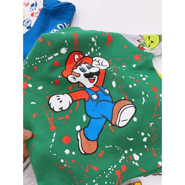 Bộ quần áo ngắn tay bé trai cotton size 2-8T/ Quần áo mùa hè bé trai