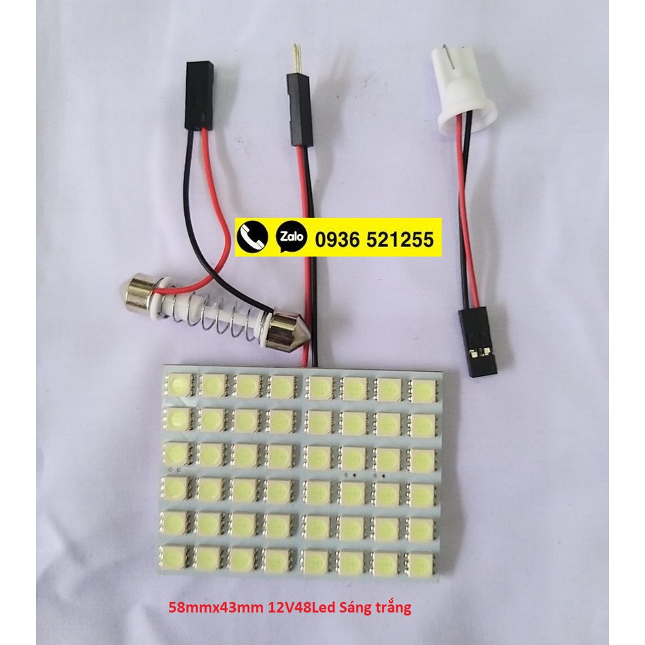 Đèn led Đèn trần siêu sáng cho xe Ô tô Suzuki Wagon R+ và các dòng xe tương ứng 12V