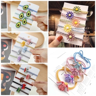 Dây cột tóc, thun buộc tóc hoa cúc, trái bơ, con ếch đáng yêu cho mẹ và bé