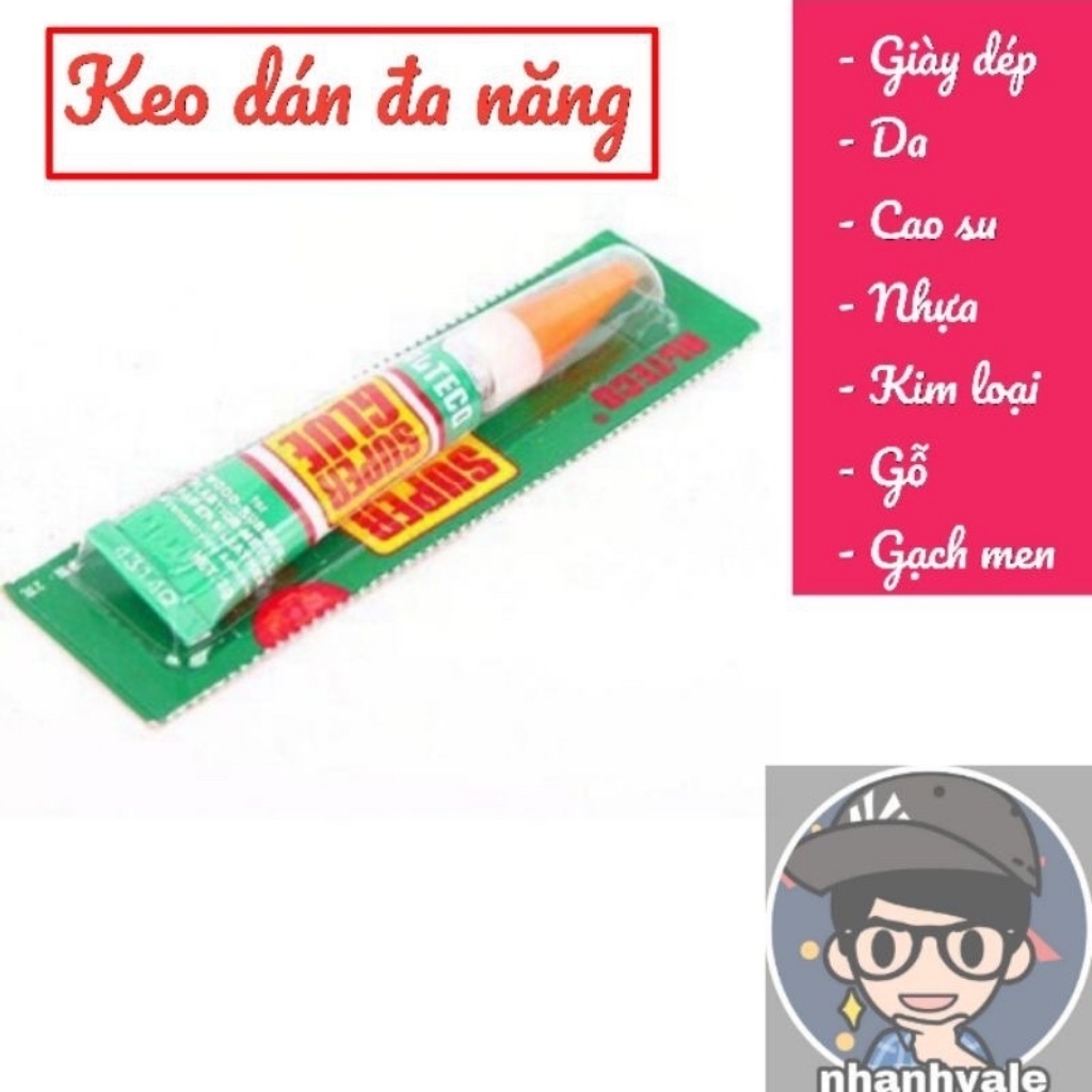 Keo Dán Siêu Dính SUPER GLUE Chính Hãng 100% PANSACO Thuận Tiện Xử Lý Giày Dép Hư Hỏng Siêu Nhanh, Cực Dính