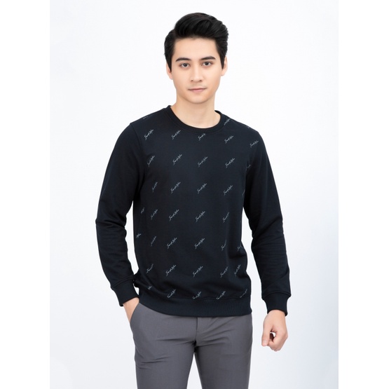 Áo thu đông nam dài tay Insidemen in chữ cổ tròn bo gấu dáng rộng vừa  ISW005W1 ( 3 màu )