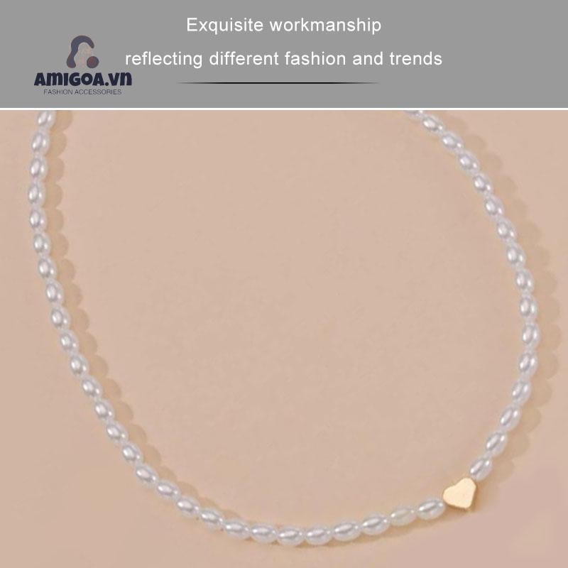 Vòng cổ Đính Ngọc Trai Hình Bướm Phong Cách Retro Thời Trang