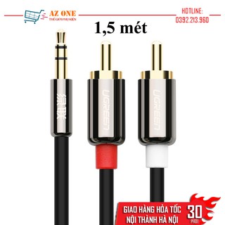 Cáp audio 3.5mm ra 2 đầu RCA 1.5M UGREEN UG-10583