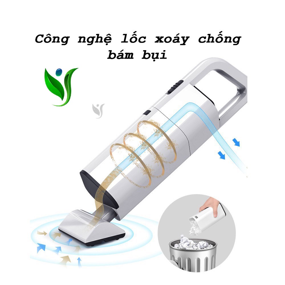 Máy Hút Bụi Cầm Tay Không Dây  AIKESI- 4 Đầu Hút Thông Minh,Hút Sạch Bụi Bẩn Lâu Ngày, Tóc, Lông Thú Cưng