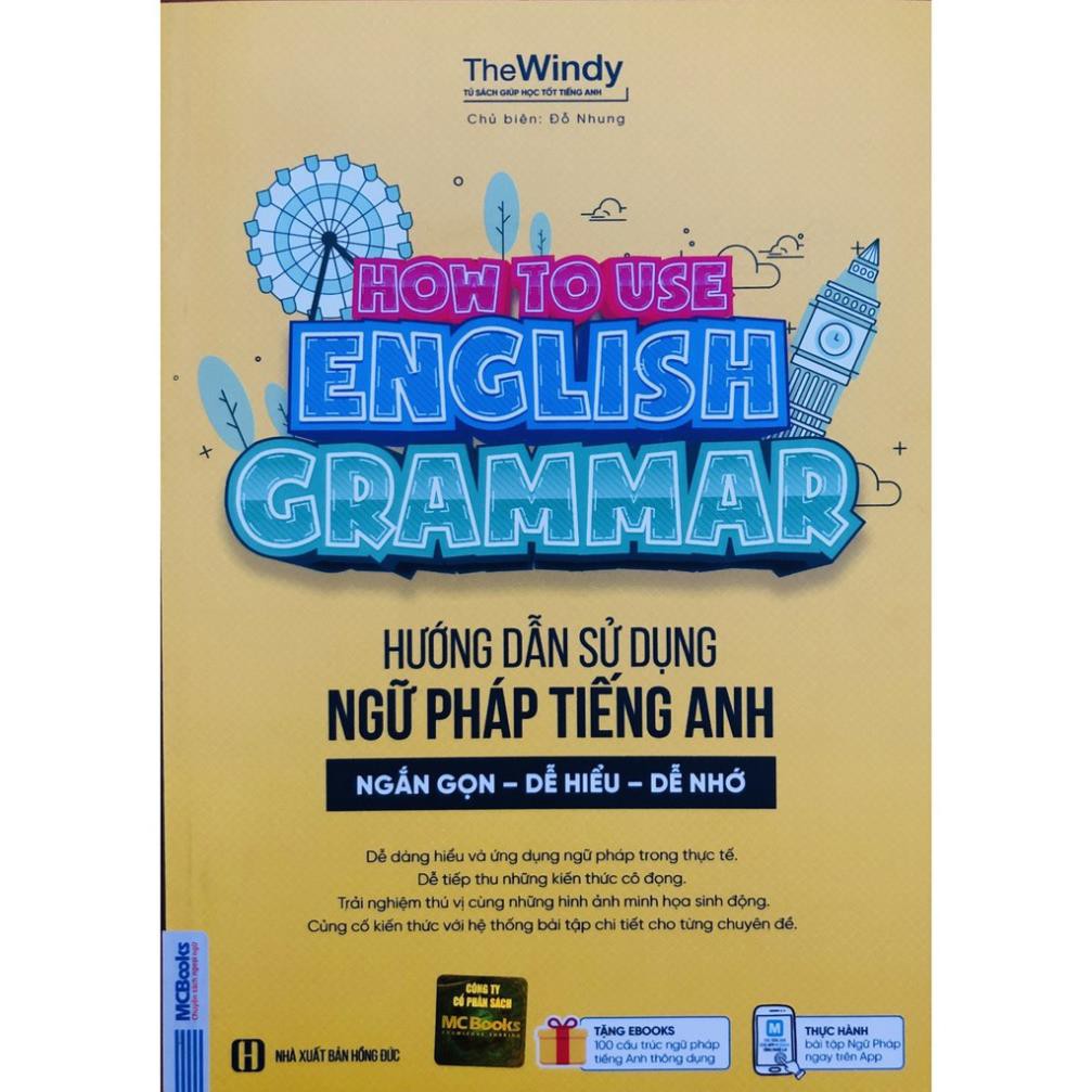 Sách - Combo Giải Thích Ngữ Pháp Tiếng Anh + Hướng dẫn sử dụng ngữ pháp tiếng Anh tặng kèm bút hoạt hình