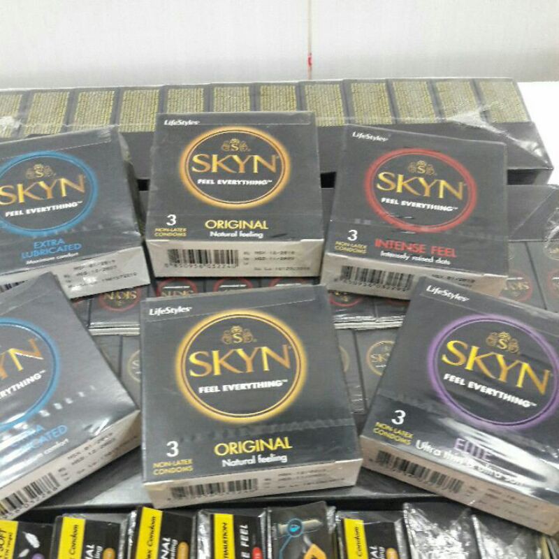 bao cao su lifeStyles SKYN: hộp 3 cái
