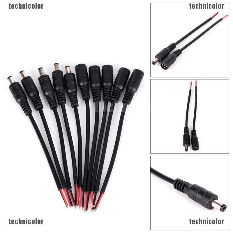 Set 5 Cặp Đầu Nối Dây Điện 5.5x2.1mm Male + Female DC