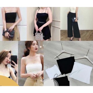 Áo hai dây croptop nữ dáng ôm siêu xịn xò, áo 2 dây nữ croptop đẹp vải cotton co dãn