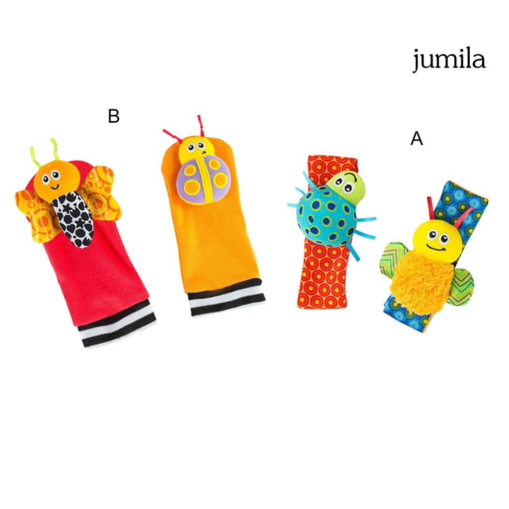 Đồ Chơi Nhồi Bông Lục Lạc Đeo Cổ Tay Và Chân Thoải Mái Cho Bé Sơ Sinh 0-12 Tháng Tuổi