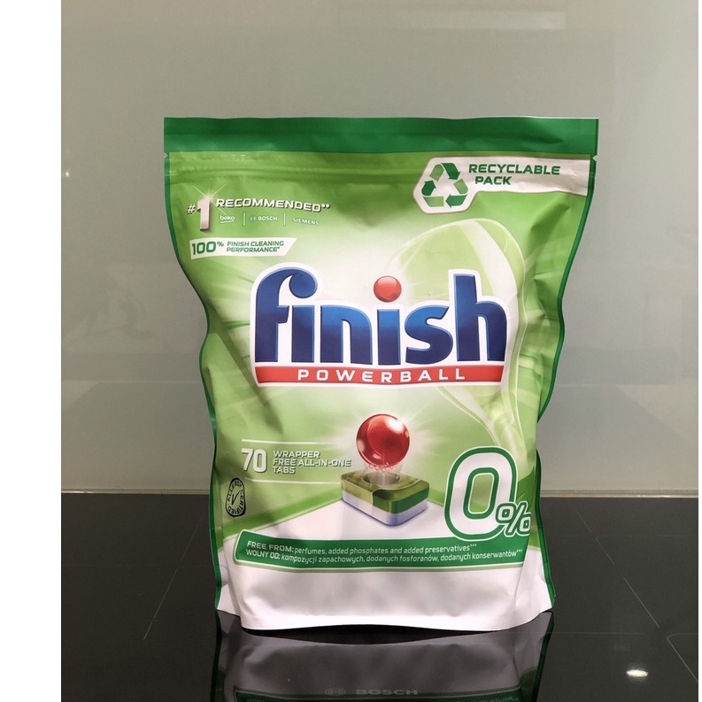 Viên rửa bát Finish Powerball 0% 70 viên